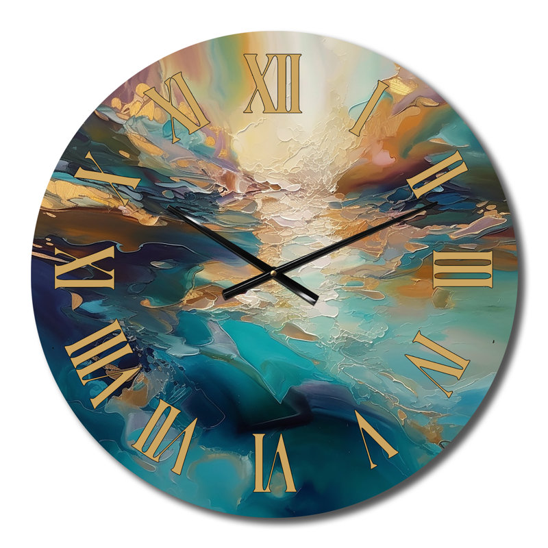 Horloge murale paysage abstrait Spirits Ocean, Moyenne