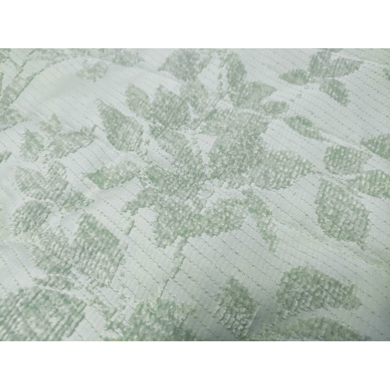 Ensemble de courtepointe en jacquard de luxe en chenille toutes saisons Botanical