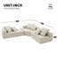 Canapé modulaire surdimensionné Boneless, ensemble de canapé de plancher Boucle de luxe, canapé convertible compressé