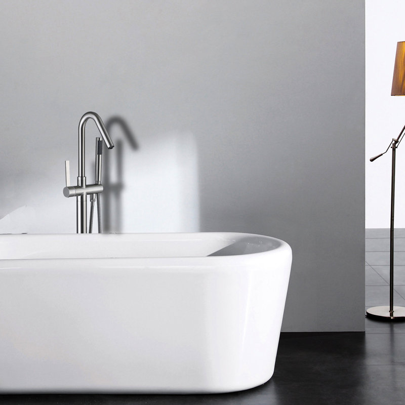 Robinet de baignoire autoportant avec douche à main pour salles de bain luxueuses