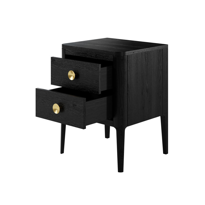Alix 43cm W Solid Wood Bedside Table