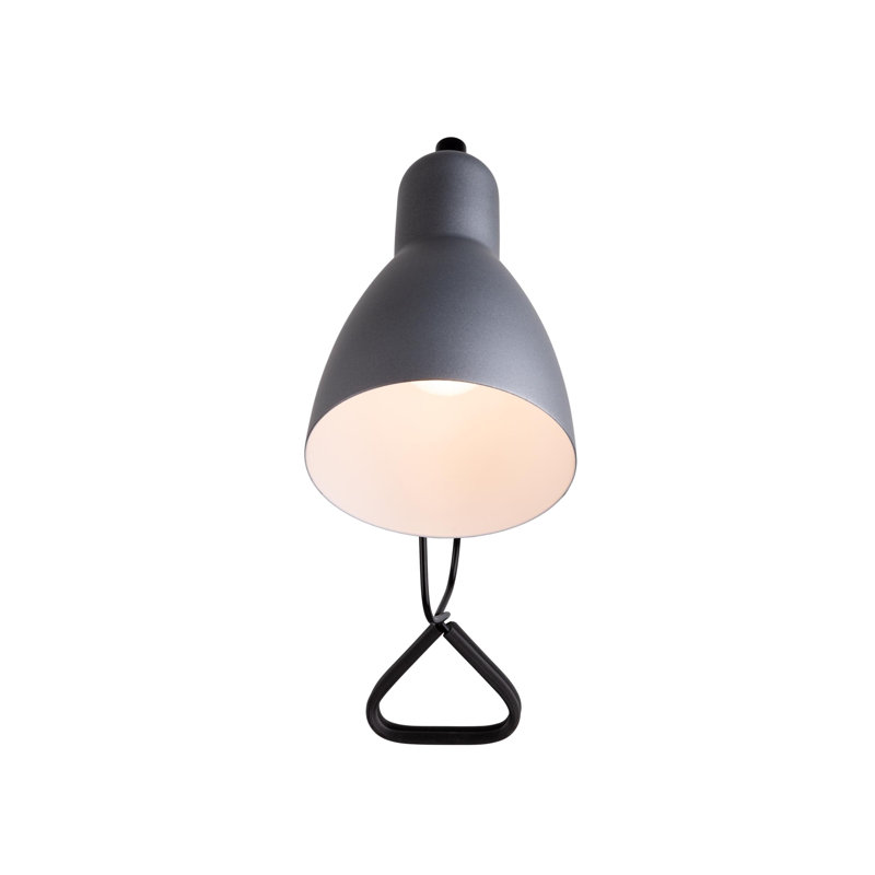 Middleborough Adjustable Metal Clip-on Lamp Lamp, Grey/Silver, Grey/Brown/Blue