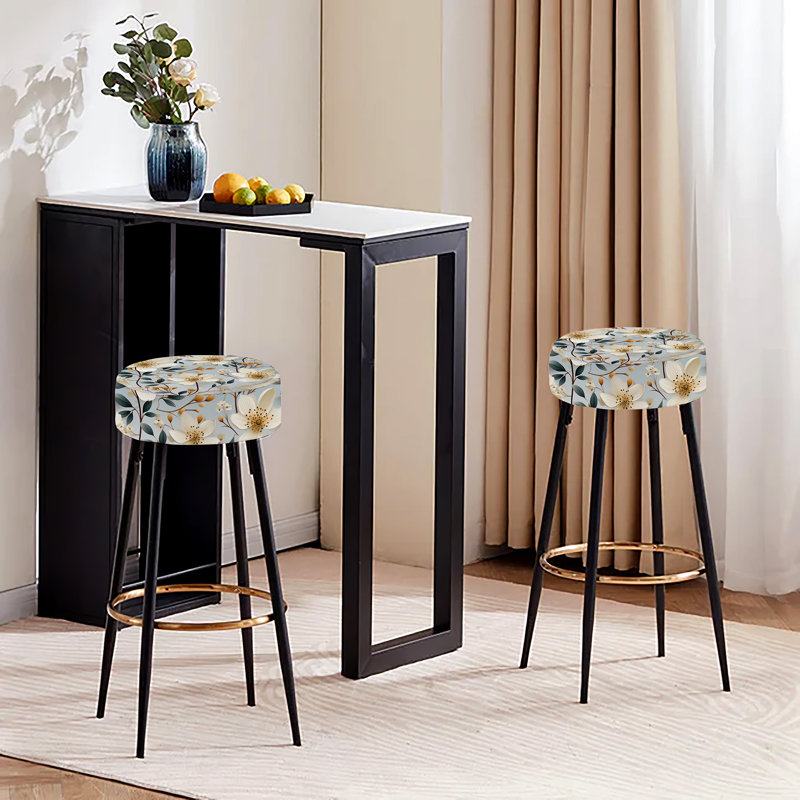 Ensemble de 2 tabourets de bar Ivory Coastal Elegance