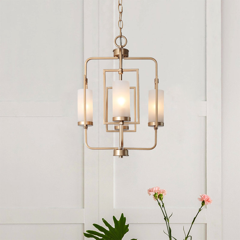 Lustre géométrique unique à 4 lumières