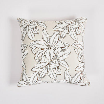 Floral Cream Throw Pillow 20"