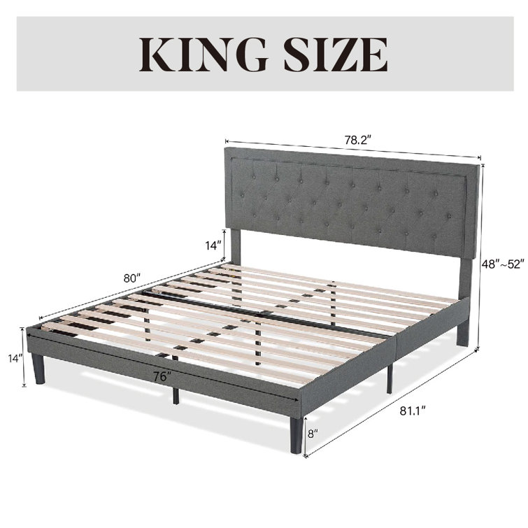 Hegg Tufted Upholstered Platform Bed