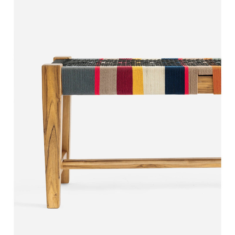 Masaya Upholstered Dining Bench, Natural/San Geronimo