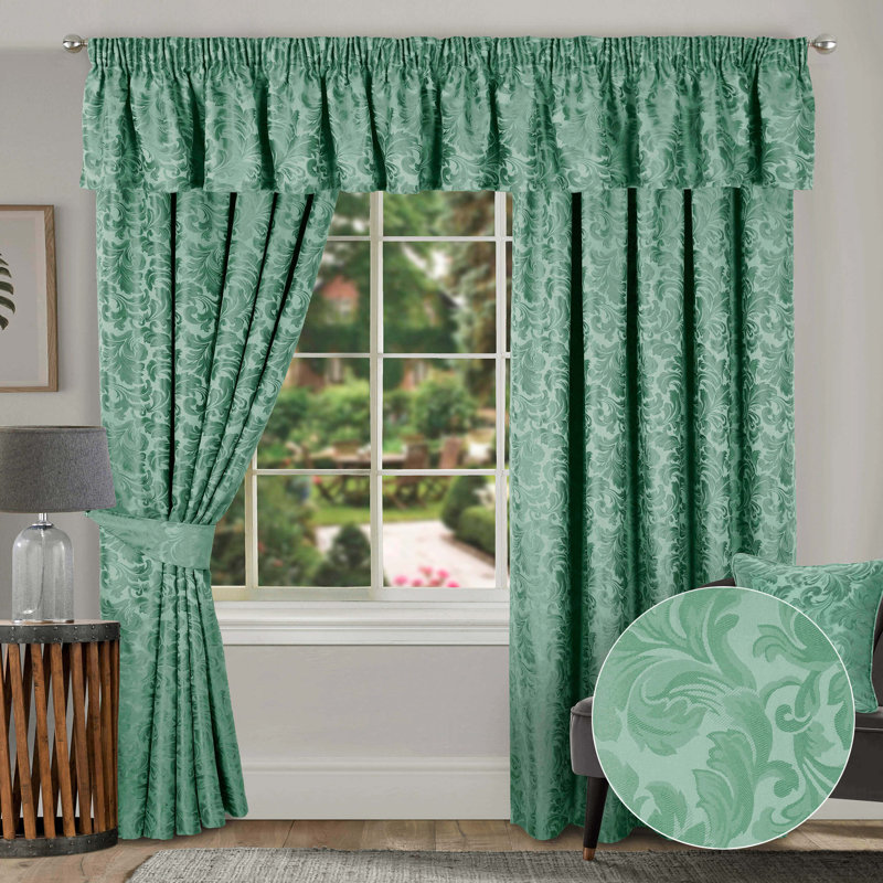 Aliska Floral Window Pelmet, Alpine, 335cm Width x 41cm Drop
