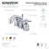 Kingston Brass Concord Two-Handle 3-Hole Deck Mount Widespread Bathroom Faucet with Retail Pop-Up Drain