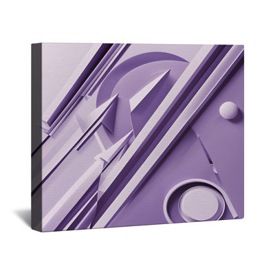 Purple Geometric Shapes Canvas Gallery Wrap in Many Sizes
