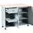 Rolling Kitchen Storage Cart With Cabinet - Island Foldable Work Area And Storage, Towel Rack, Drawer, Slide-Out Shelf, Movable Wheels-27408518-27408512