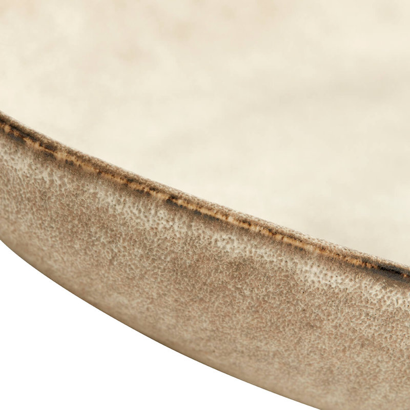 Ceramic / Porcelain Tray, 1.7" H x 17" W x 9.8" D, Oyster