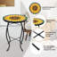 Table d'appoint en verre Sunflower Mosaic