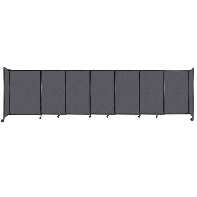 Cloison portative Soundsorb, H 48 po x l 186 po, Gris foncé