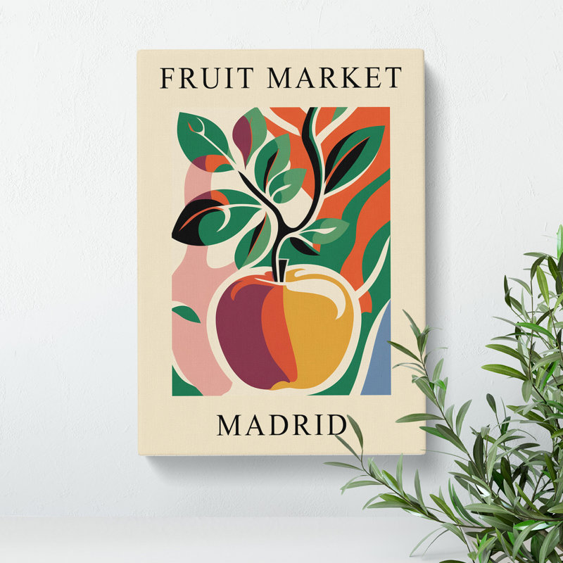 XMKTMKT-417 Madrid Fruit Market Exhibition Apple - Wrapped Canvas Print, 50cm H x 35cm W x 3cm D