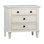 3 - Drawer Solid Wood Nightstand in White