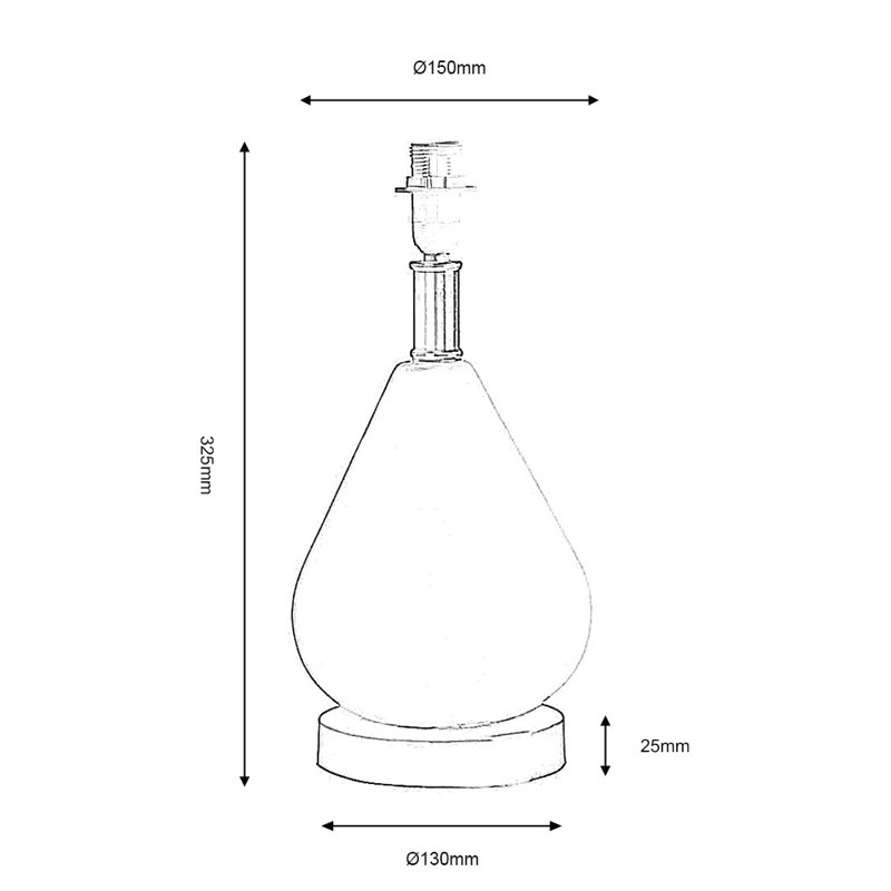 Salso Glass Lamp Base Lamp, White