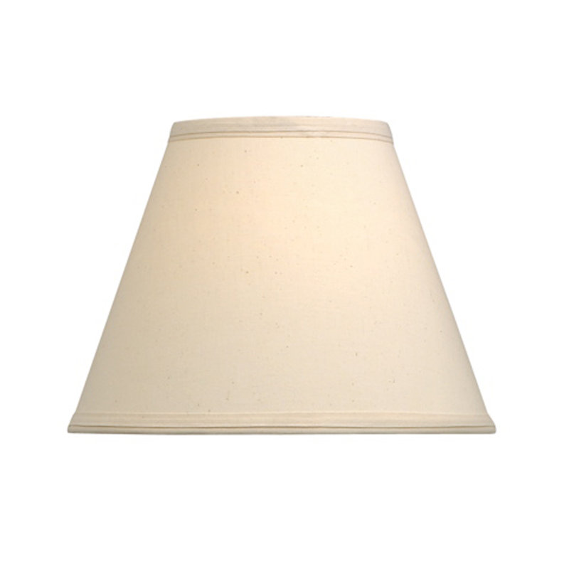 Abat-jour empire en lin H 10,5 po x l 14,375 po (araignée), Beige clair
