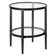 Hera 19.63'' Wide Round Side Table With Clear Glass Shelf
