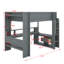  Lit mezzanine avec bureau Gaming-1812817782