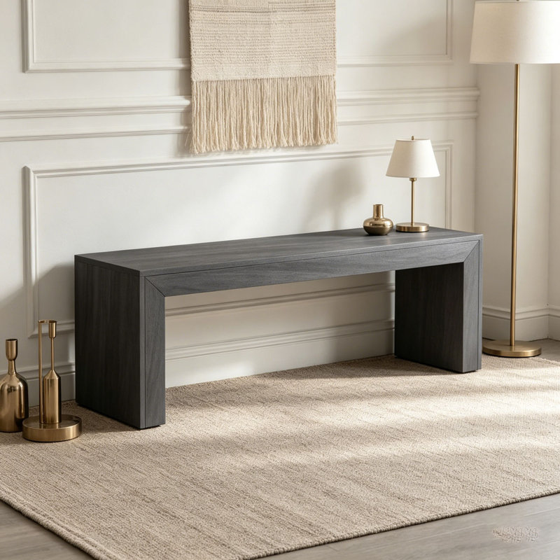 Banc de salle à manger en bois, Noir