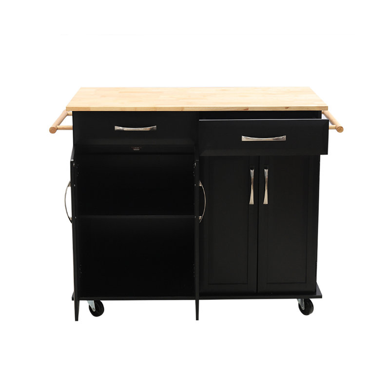 Stanford Kitchen Island, Black