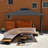 10 "Square Cantilever Advanced Fabric Umbrella with Base and Soft Colours Changing Light for Umbrella-789785073