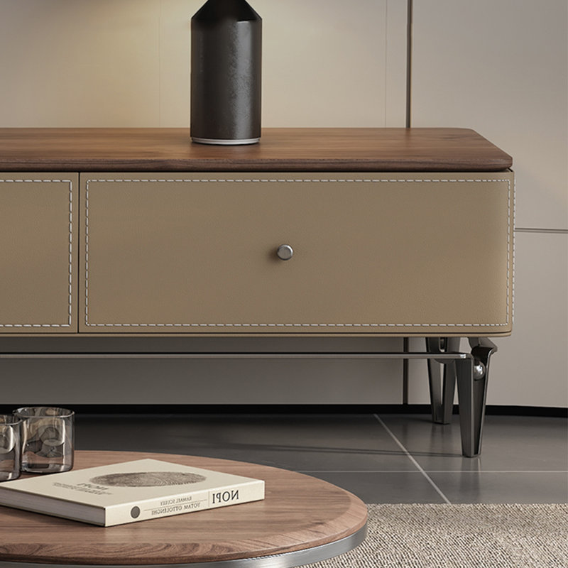 Meuble télé carré moderne et simple, H 15,7 po x L 70,9 po x l 15,7 po