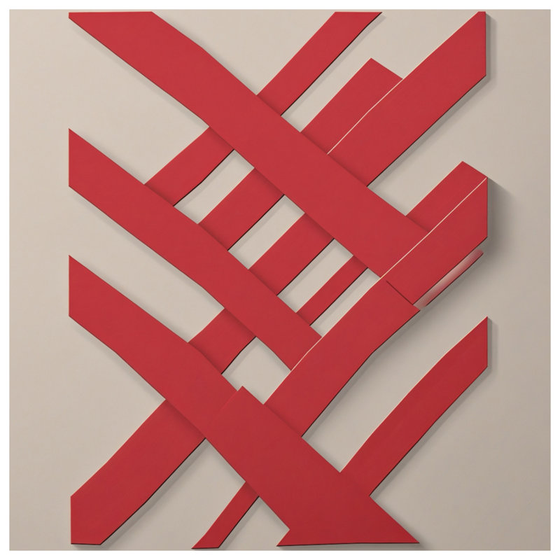 Red Diagonal Stripes Duvet Covers, Twin