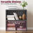 2-Tier Bookshelf Storage Shelves, 23.7 Inch Open Shelf Bookcase, Floor Standing Unit Wooden Bookcase Storage Organizer,Dark Gray-1082592361