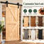 Porte de grange de 20 à 60 po avec porte de grange britannique sans finition / style moderne / bois massif / assemblage simple requis / sans quincaillerie coulissante -48288962
