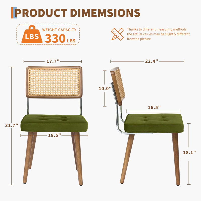 Upholstered Accent Chair, Green Velvet