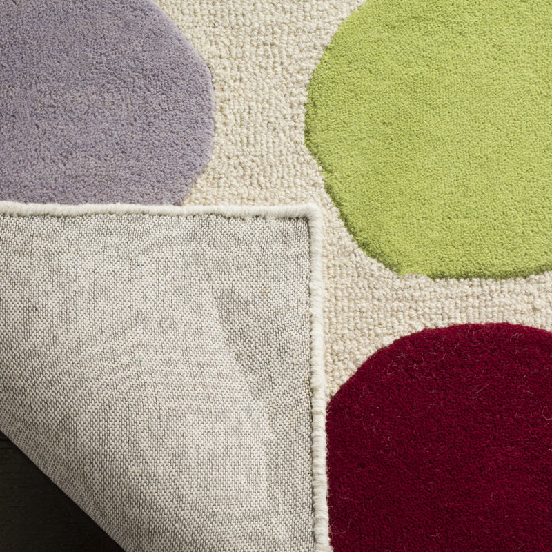 Krystyna Hand Tufted 80% Wool And 20% Cotton Rug, Rectangle 5' x 8'