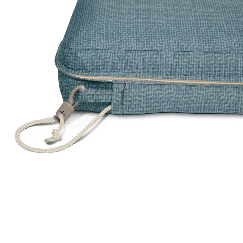 DUCKCOVERS All-Weather Outdoor Bench Cushion, Blue Shadow, 3" H x 54" W x 18" D 
