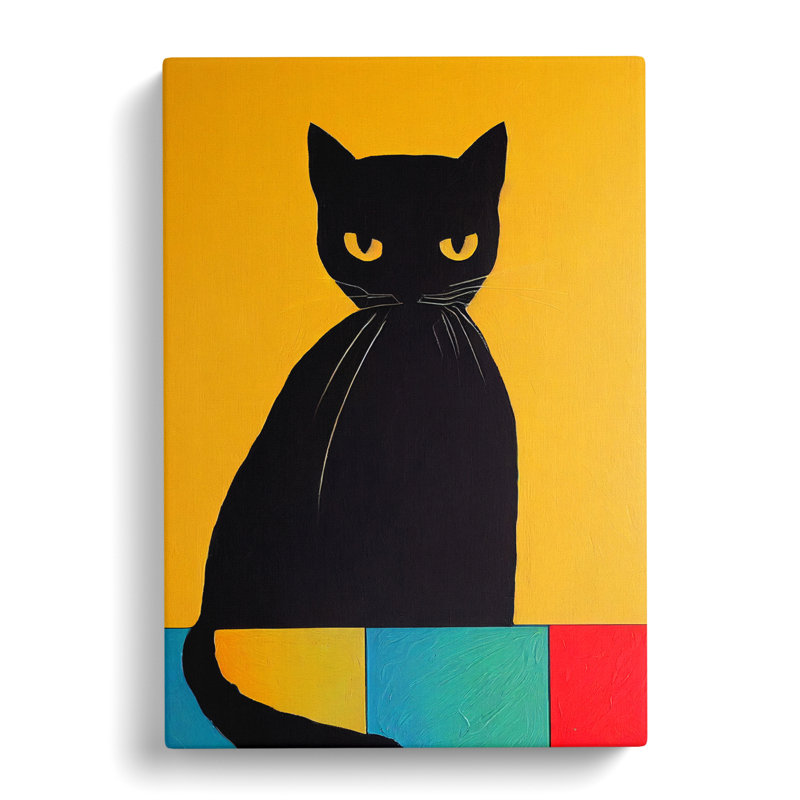 CAN-V0523-405X Cat - Wrapped Canvas Print, 60cm H x 40cm W x 3cm D