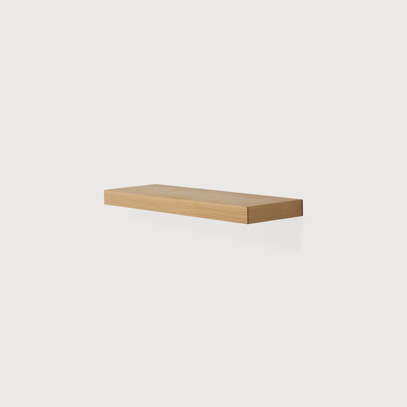 Wall Oak Solid Wood Floating Shelf, 2" H x 27.6" W x 8.7" D, Natural Oak