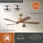 Darvis 60 in. Black Indoor Outdoor Rod Mount Contemporary Ceiling Fan with Dimmable Integrated LED Light Kit and Remote Control Included, 6 Speeds, Energy Efficient DC Motor-1773755614-1773755612