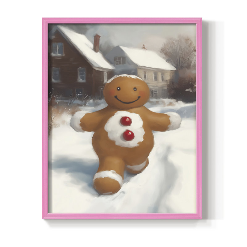 «Christmas Holiday Art», série 2-CD XXI, reproduction encadrée - bois massif, H 15 po x l 12 po, Rose