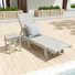 Chaise longue inclinable de 78,2 po avec table Aderson