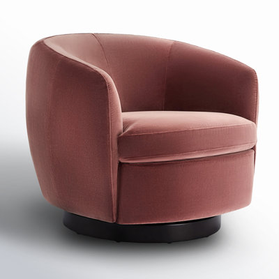 Fauteuil demi-tonneau pivotant rembourré Marcy