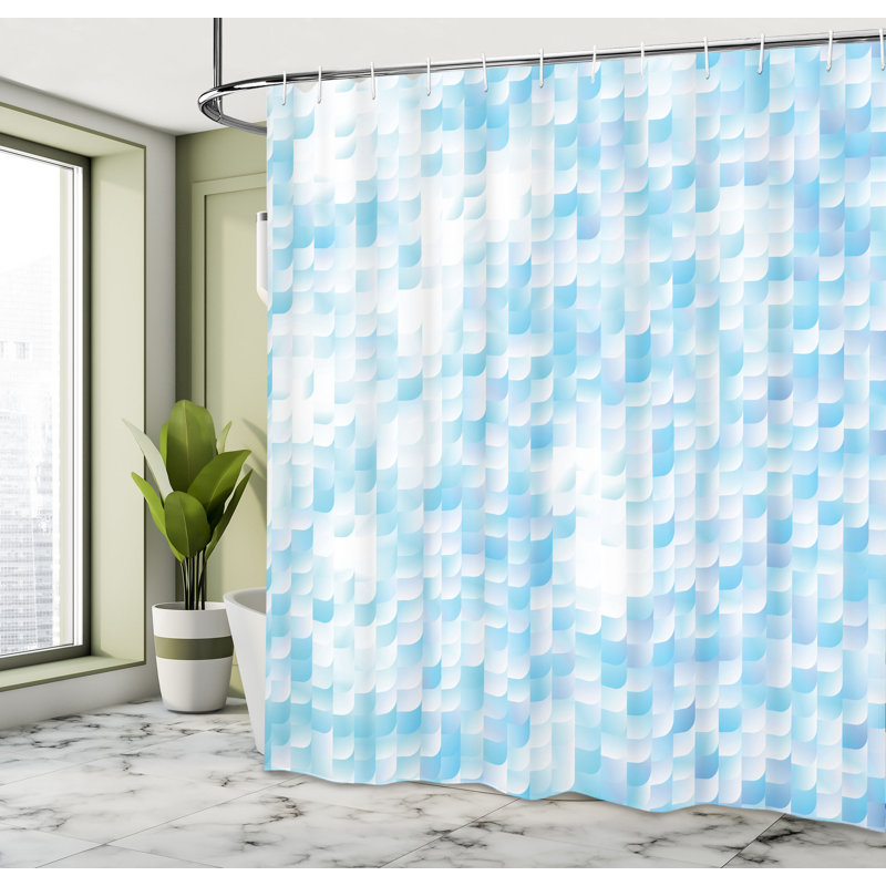 Shower Curtain with Hooks Included, 84" H x 69" W