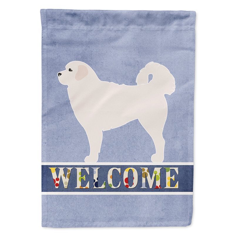 Polyester 2 côtés 40 x 28 po welcome drapeau maison, Berger polonais Tatra