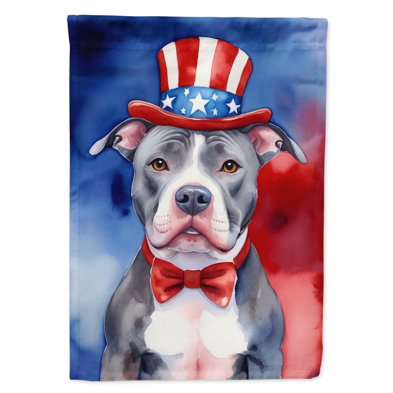 Drapeau patriotique du jardin américain, Bull-terrier noir