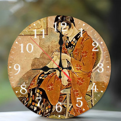 10-Inch Wooden Wall Clock, Silent Movement, Battery Operated (AA Batteries Not Included), Artistic  Decor, Perfect for Home Accents
