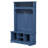 4-in-1 American Style Hall Tree with Padded Bench & Multi-Tier Shelves – 4 Hooks-129746528