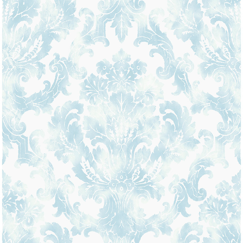 Papier peint sans cadre Seabrook Designs, Bleu ciel métallique