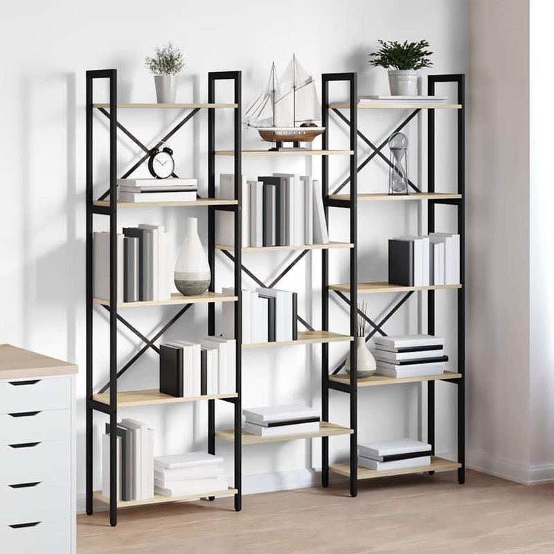 167cm H x 156cm W Steel Bookcase, Beige