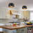 1-light Metal Dome Semi Flush Mount With Glass Globe Diffuser-1116492496