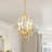 Bronze Geometric Metal Six-light Pendant Light