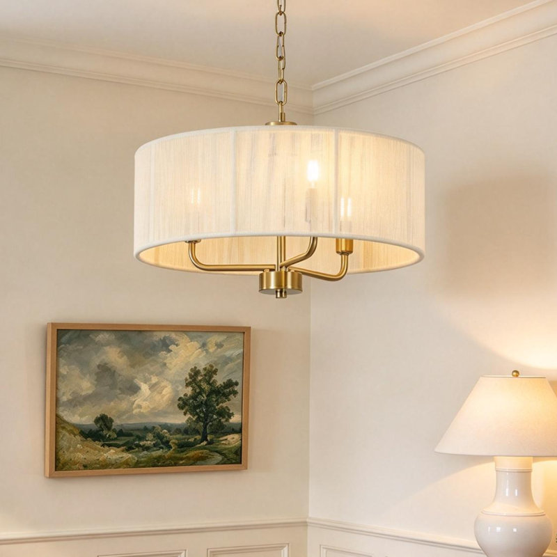 Luminaire suspendu 4 lumières en rotin